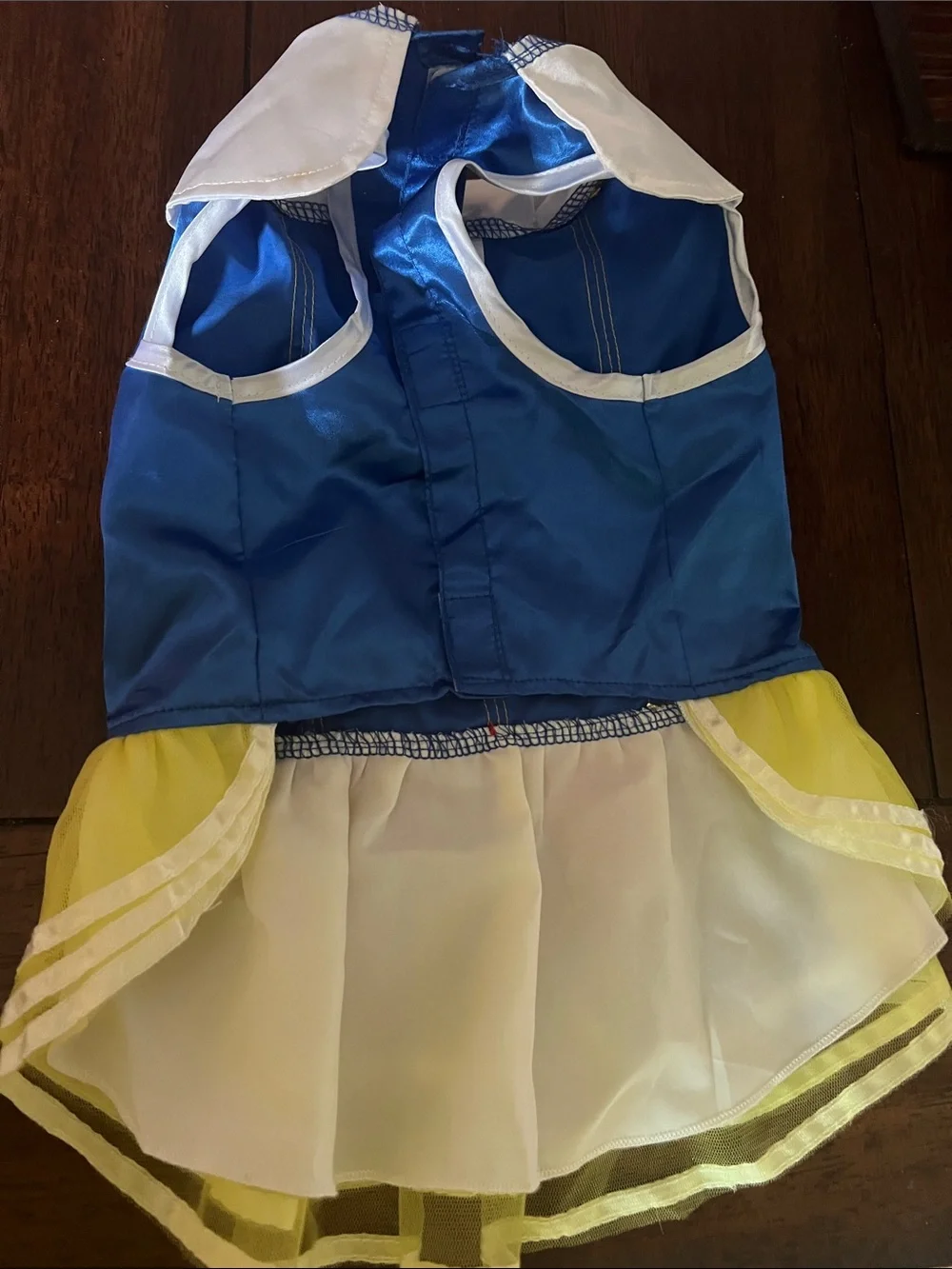 Blue, Yellow & Red Princess Dog Costume Dress - Pet Halloween Outfit